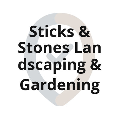 2 sticks stones landscaping gardening textlogo 1